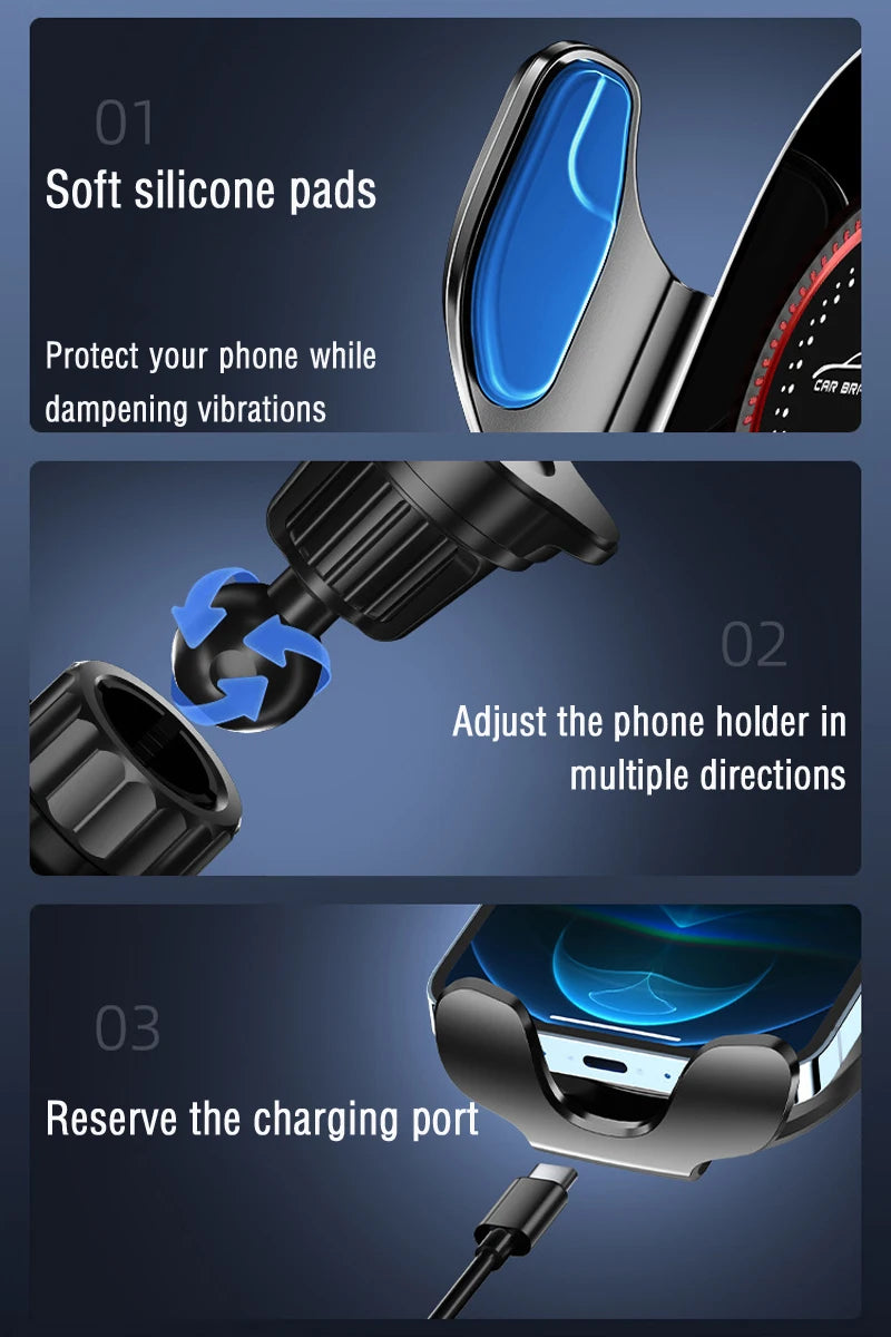 For KIA K5 2016 2017 2018 Magnetic Car Phone Holder 15W Wireless Charging Phone Stand MagSafe Base