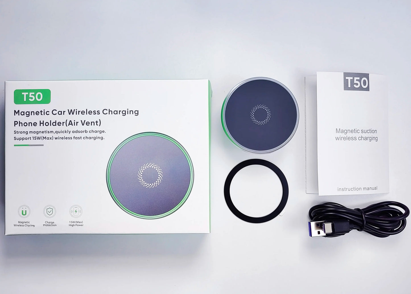 For KIA K5 2016 2017 2018 Magnetic Car Phone Holder 15W Wireless Charging Phone Stand MagSafe Base